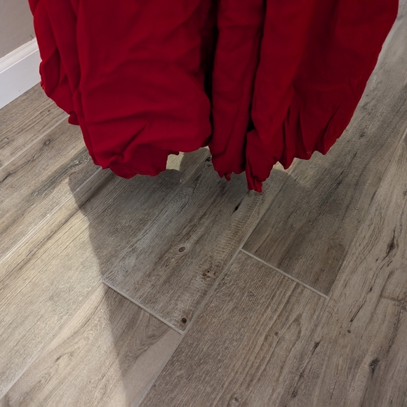 Reformation Red Maxi Prom Dress 61.5 Inches Size 8 - Picture 7 of 7